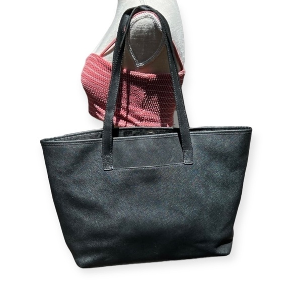 🌻Large Michael Kors Black Leather Jet Set Tote Handbag Purse - Picture 7 of 12